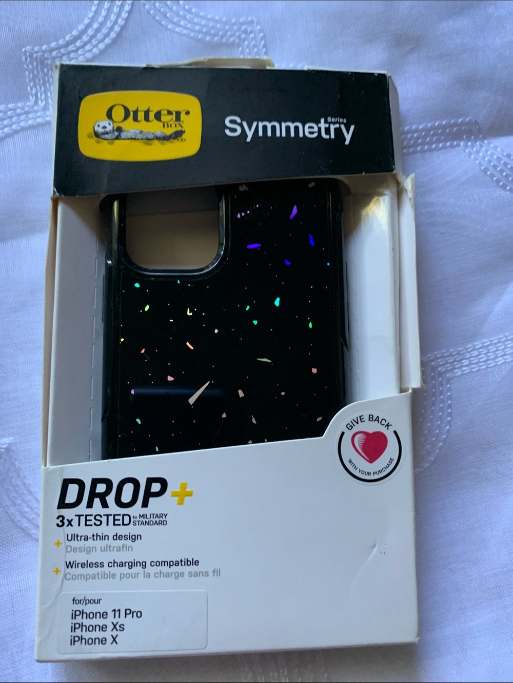 OtterBox Symmetry Series Black Holographic Fleck iPhone Case